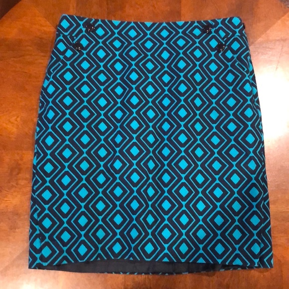 Loft Geometric Pencil Skirt 6P - Picture 1 of 5